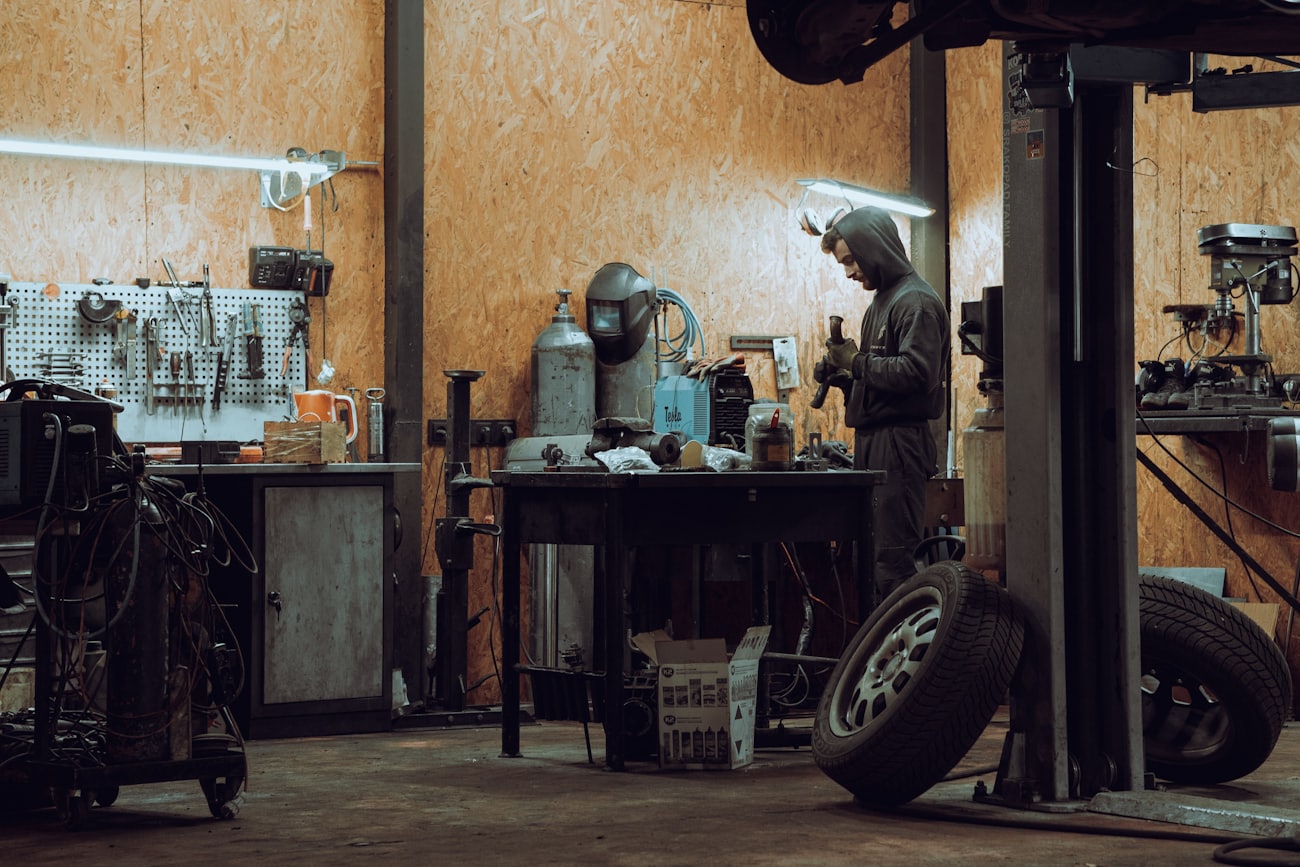 Technician working in the shop